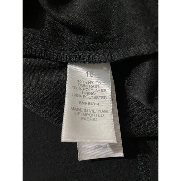 Bisou Bisou Michele Bohbot Black Sleeveless Sequin Lace Evening Dress Size 16 - Picture 8 of 10